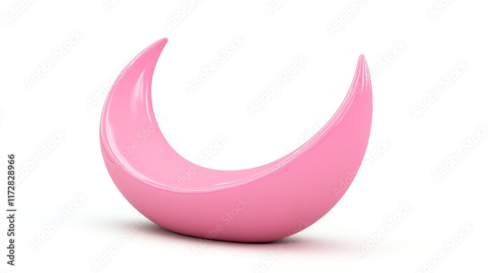 Stylish pink decorative element, white isolate background Stylish pink decorative element, white isolate background