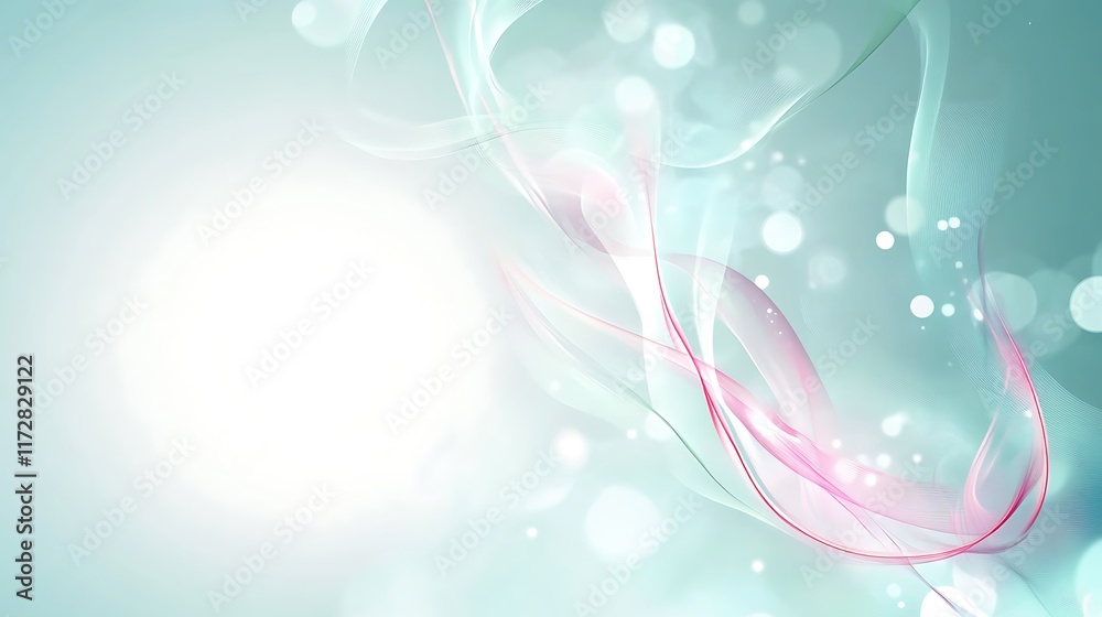 Abstract Pastel Waves with Bright Background Abstract Pastel Waves with Bright Background