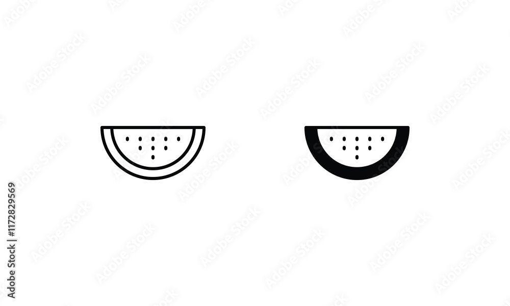 Watermelon icons set vector stock illustration Watermelon icons set vector stock illustration
