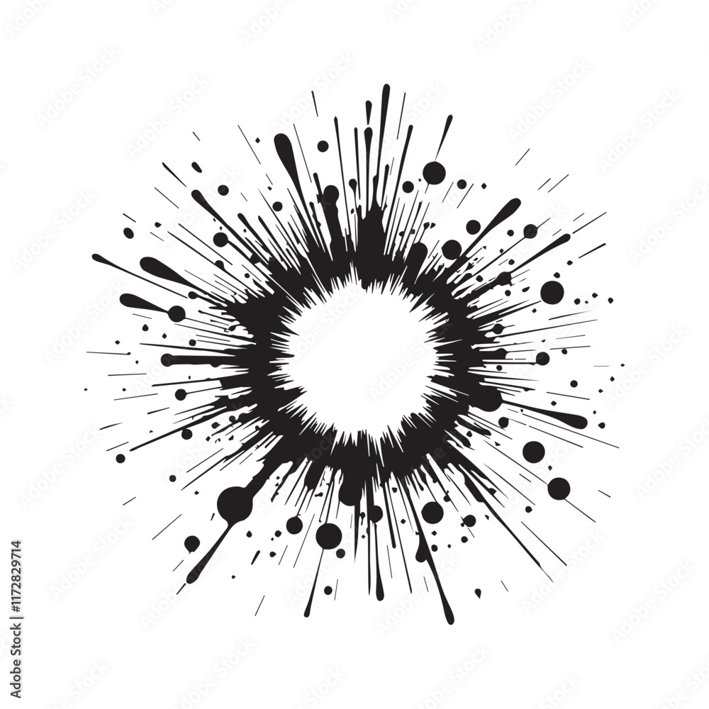 Obraz premium abstract colorfull ink splash vector 