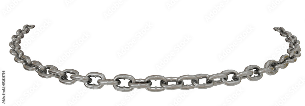Metallic Chain Flow: 3D render of a metallic chain flowing gracefully, isolated on a transparent background. Metallic Chain Flow: 3D render of a metallic chain flowing gracefully, isolated on a transparent background.