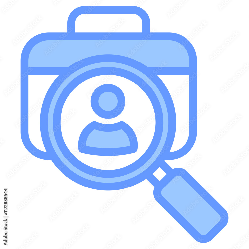Competitor Analysis Icon Line Blue Style Competitor Analysis Icon Line Blue Style