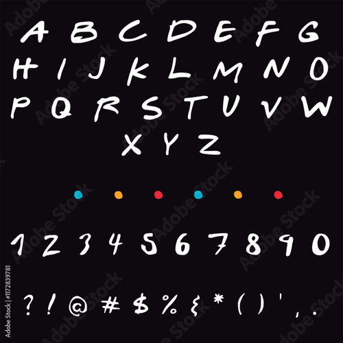 Print friends letter font