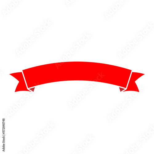 Red label, ribbon, tag svg cut file. Isolated vector illustration.