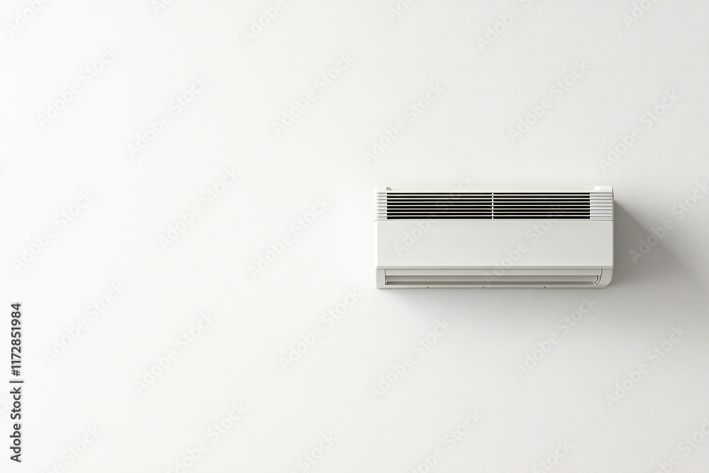 Air conditioning with cold air in a white wall Air conditioning with cold air in a white wall