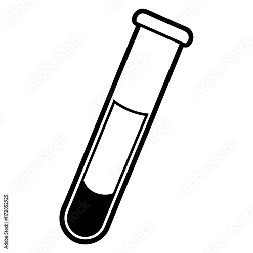 Minimalist Test Tube Line Art Vector Design