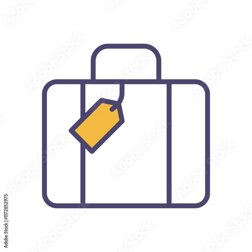 Suitcase icons set vector stock illustration