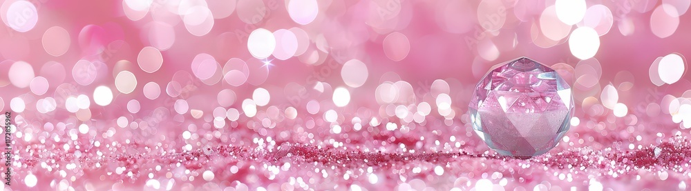 Sparkling crystal amidst a dreamy pink backdrop creates a whimsical atmosphere for enchanting moments Sparkling crystal amidst a dreamy pink backdrop creates a whimsical atmosphere for enchanting moments