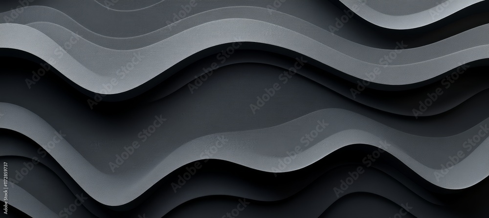 Abstract Black Textured Background, Fluid Wave Pattern with 3D Render, for Minimalist Design Abstract Black Textured Background, Fluid Wave Pattern with 3D Render, for Minimalist Design