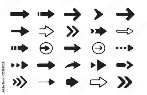 Arrows big black set icons .Arrow icon. Arrow vector collection. Arrow. Cursor. Vector illustration eps 10