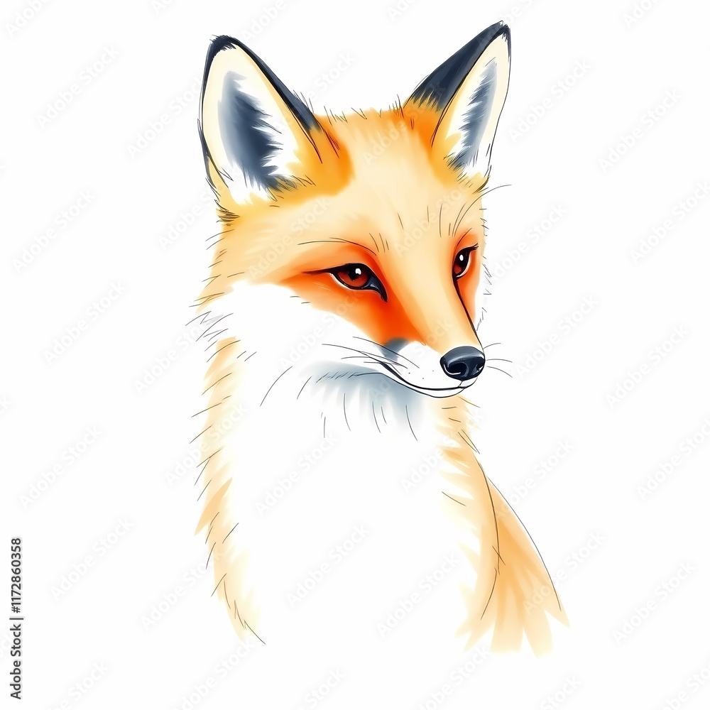 Fototapeta premium Majestic Red Fox Portrait 