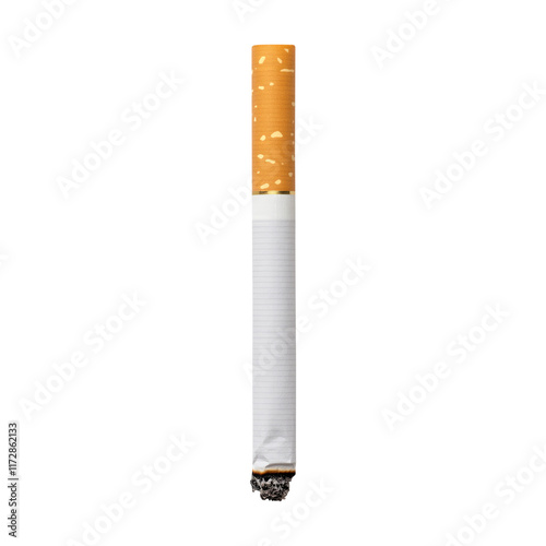 cigarette isolated on transparent white background, clipping path