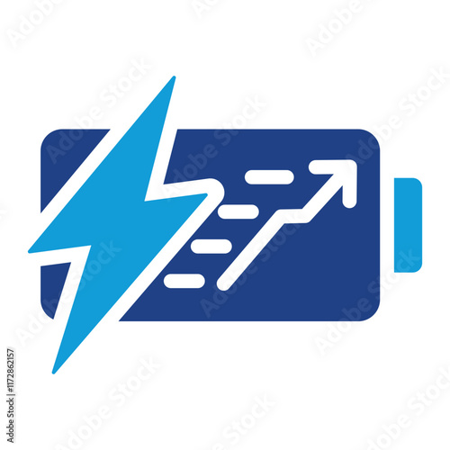 Fast-Charging Flat Icon