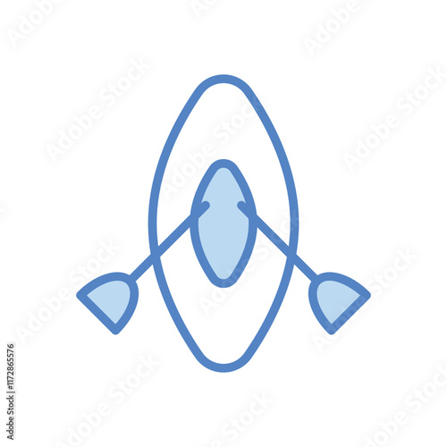 Kayak icons set vector stock illustration