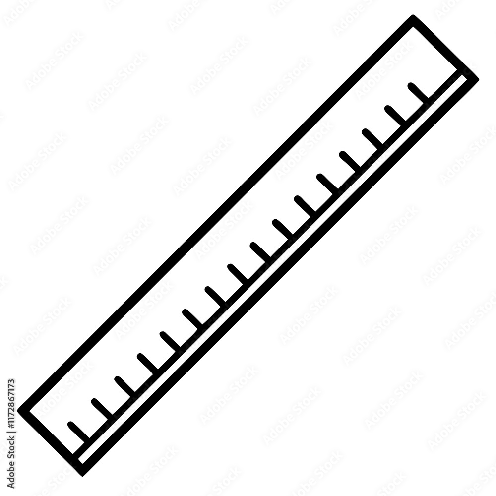 Precision Launch Ruler Line Art Vector Design Precision Launch Ruler Line Art Vector Design