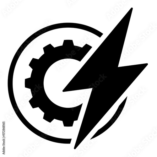 Current Icon Solid Black Style