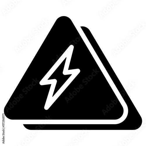 Voltage Icon Solid Black Style