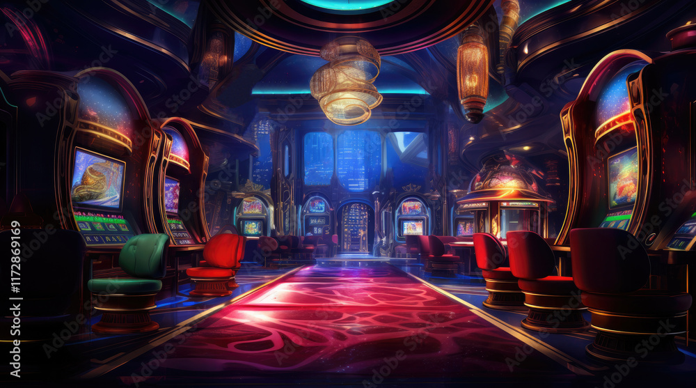 An illustration of a casino