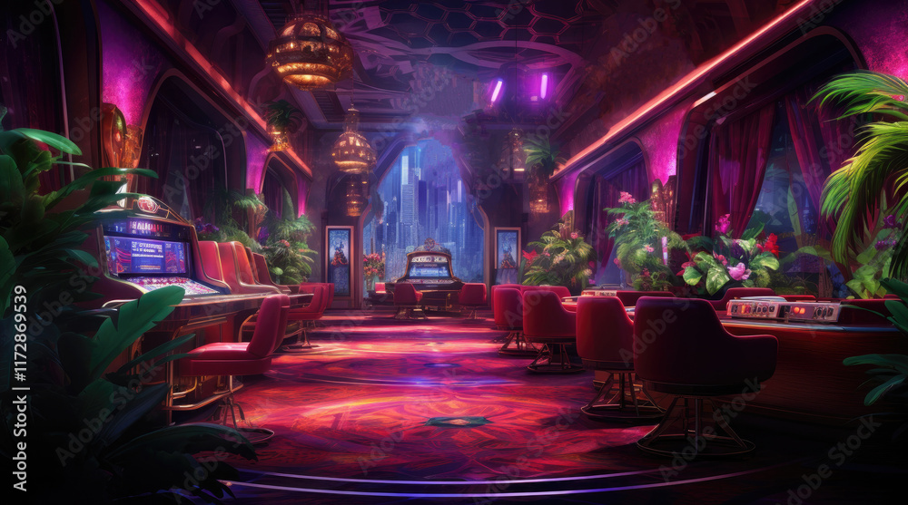 An illustration of a casino