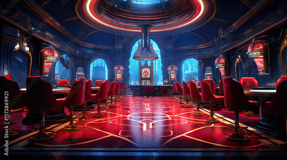 An illustration of a casino