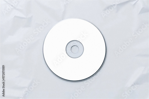 CD 흰색 라벨 디자인 목업