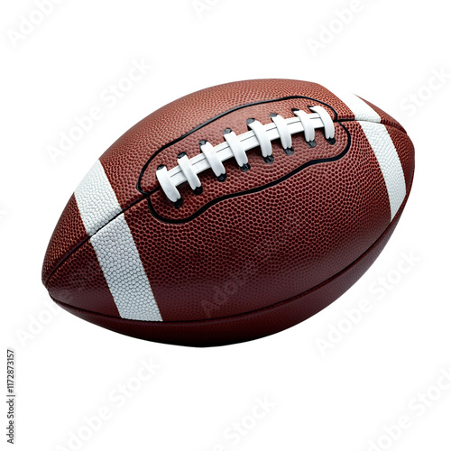 American football isolated on white