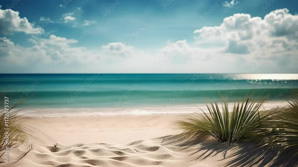 Relax video watercolor design blue sky and sandy beach perfect summer vibes and serene artistic creations Relax video watercolor design blue sky and sandy beach perfect summer vibes and serene artistic creations