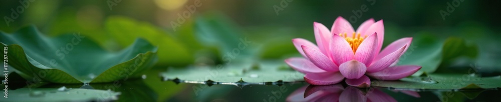 lotus blooming in water lily pond serene background, natural, calm, peaceful lotus blooming in water lily pond serene background, natural, calm, peaceful