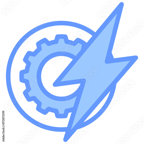 Current Icon Line Blue Style