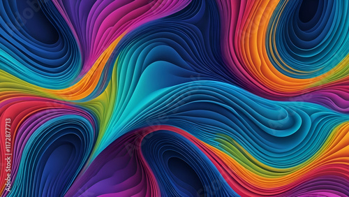 An intricate generative artwork featuring flowing organic patterns, vibrant gradients, and dynamic shapes created with AI.
