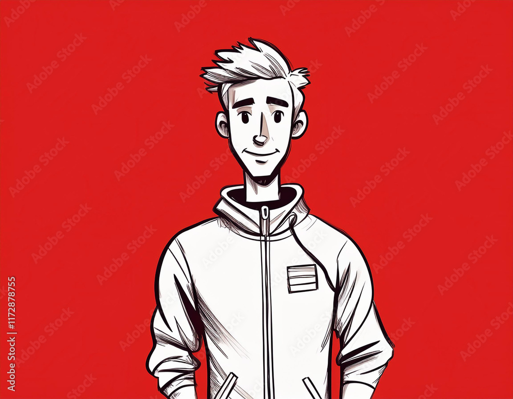 Fototapeta premium Caricature style portrait