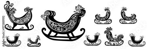 sleigh, sleighs, sledge, sled, sleds, winter transport, winter vehicle, christmas, holiday, festive, new year, xmas, winter, december, snow, snowy, ice, cold, transport, transportation, vehicle, desig