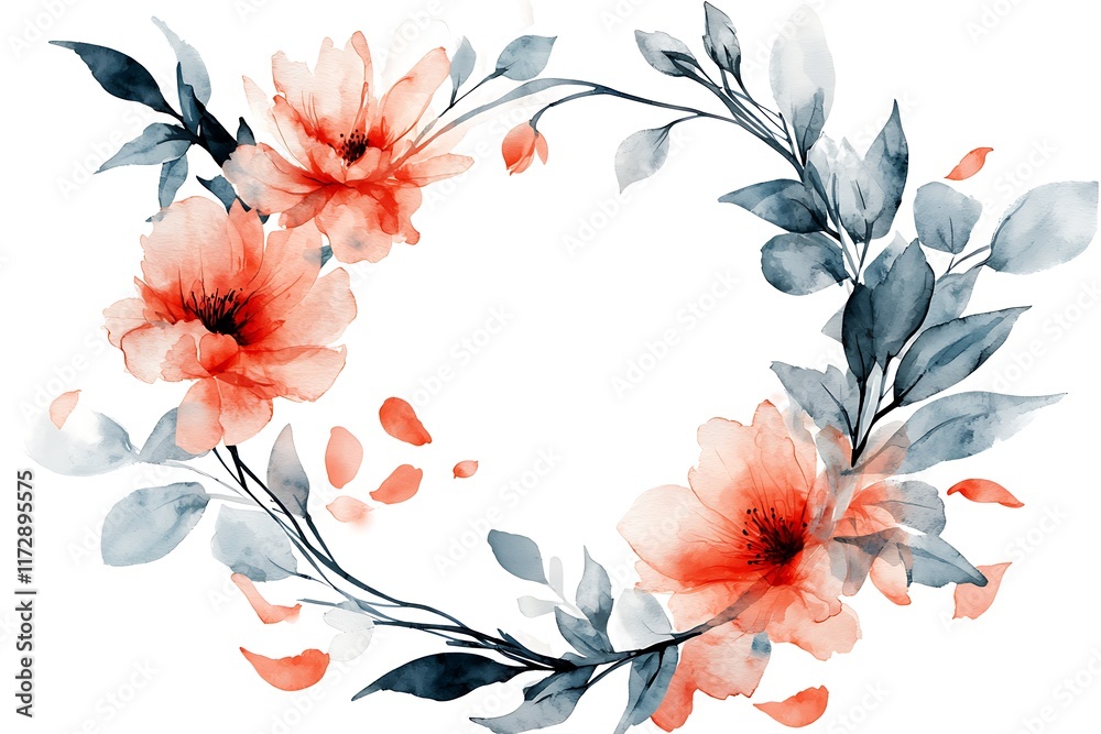 Obraz premium Valentine's day love celebration watercolor style floral art romantic theme nature-inspired