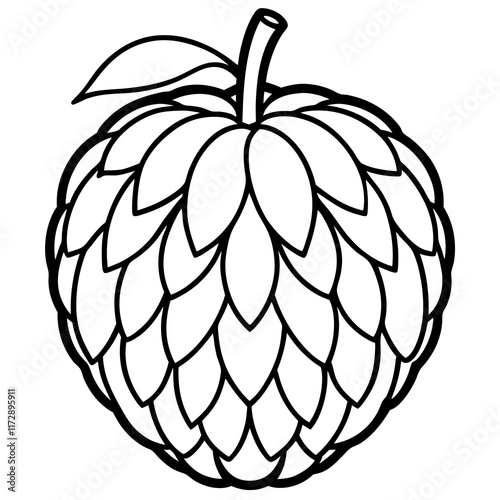 Stylized Balsam Apple in Minimalist Vector
