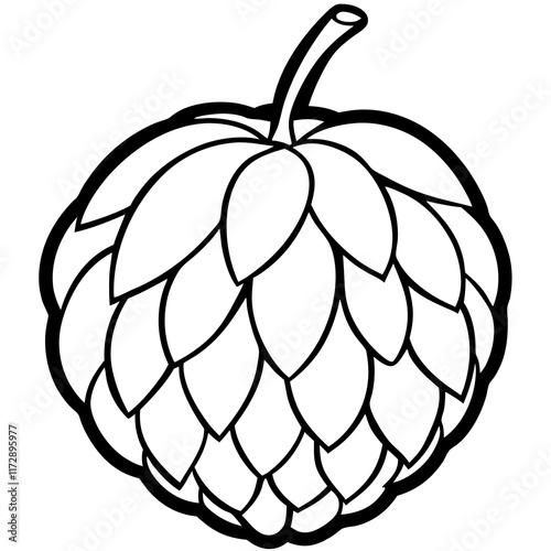 Stylized Balsam Apple in Minimalist Vector