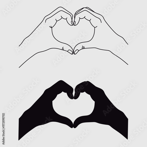 image pack heart hand love valentine symbol