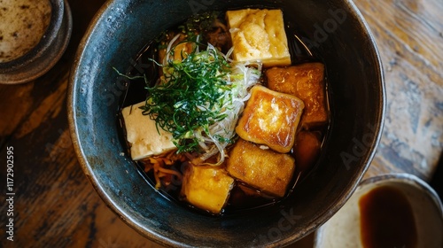 The isolated Japanese traditional winter oden food icon, made with fishcakes, tofu, konnyaku