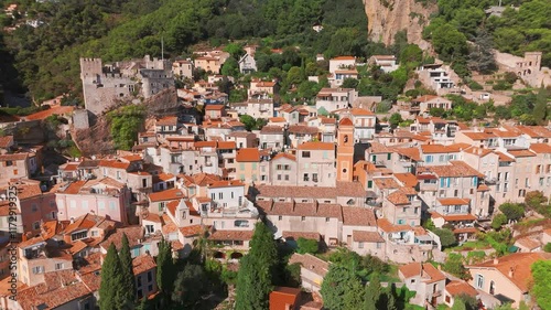 Wallpaper Mural Aerial view of the medieval village of Roquebrune-Cap-Martin in French Riviera Torontodigital.ca