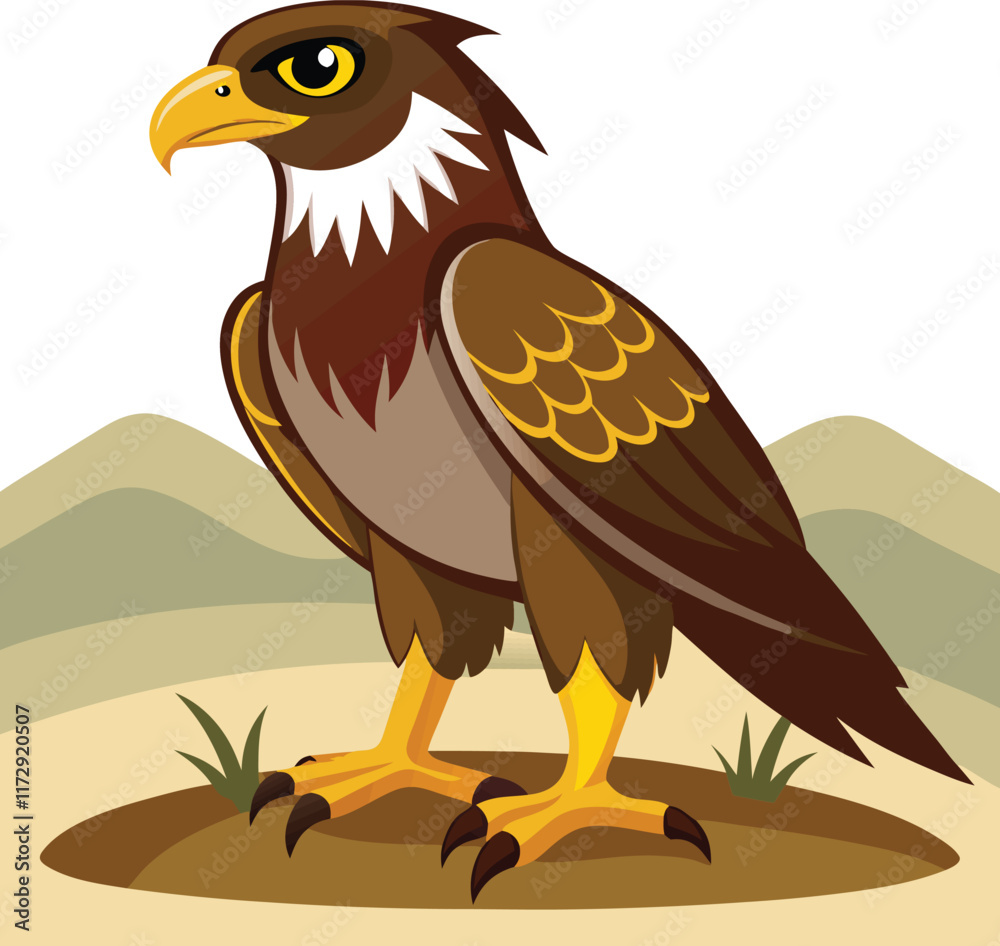 Obraz premium An eagle bird vector artwork illustration