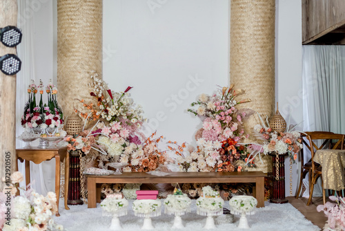 Simple wedding stage in northern Thailand