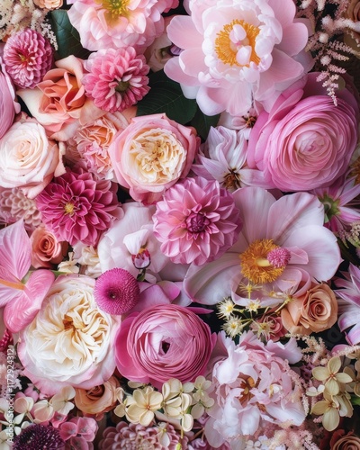 Spring flowers background. Mother's Day. International Women's Day card, MZ