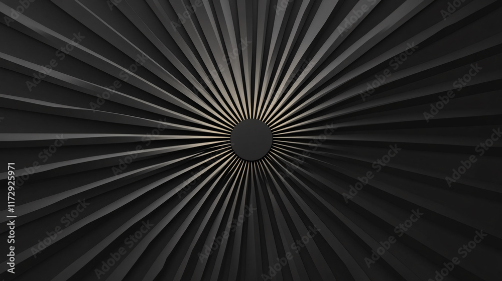 Obraz premium A graphic representation of a circular pattern of light, set against a black background, creating a striking contrast and modern, futuristic design for a wallpaper.