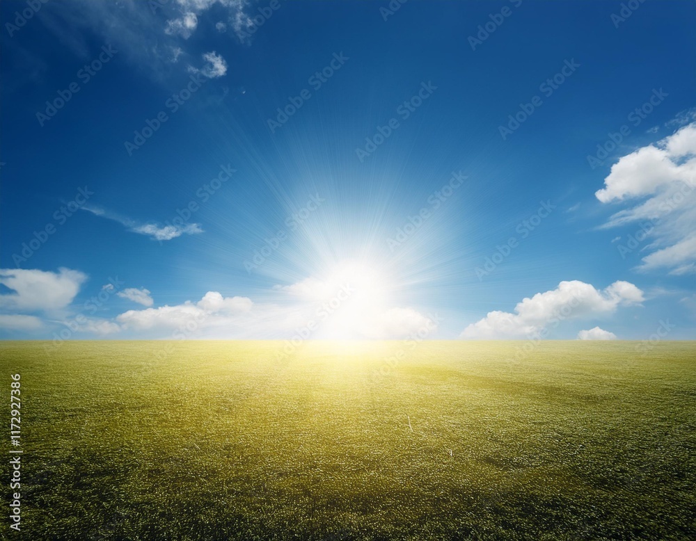Bright Sunlight and Clear Sky with Isolated Elements for a Vibrant Sunny Background Bright Sunlight and Clear Sky with Isolated Elements for a Vibrant Sunny Background