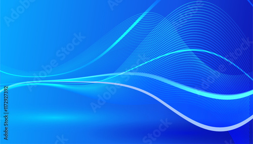 Colorful wavy line abstract background, vector illustration, stock illustration