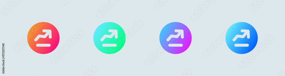 Analyst solid icon in gradient colors. Research signs vector illustration. Analyst solid icon in gradient colors. Research signs vector illustration.