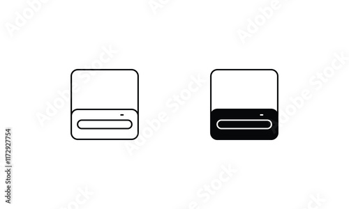 Optical Drive icon. Computer hardware icon design. vector graphic