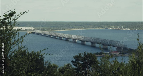Wallpaper Mural Imperial bridge over Volga river in Uyanovsk oblast, Russia Torontodigital.ca
