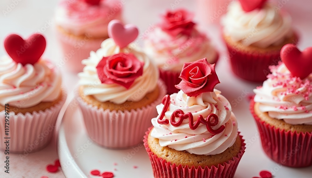 Romantic Red Rose Cupcakes: A Delicate Valentine's Day Delight Romantic Red Rose Cupcakes: A Delicate Valentine's Day Delight