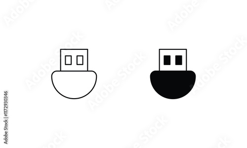 Wifi Dongle icon. Computer hardware icon design. vector graphic
