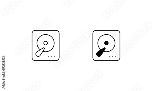 Hard Drive icon. Computer hardware icon design. vector graphic